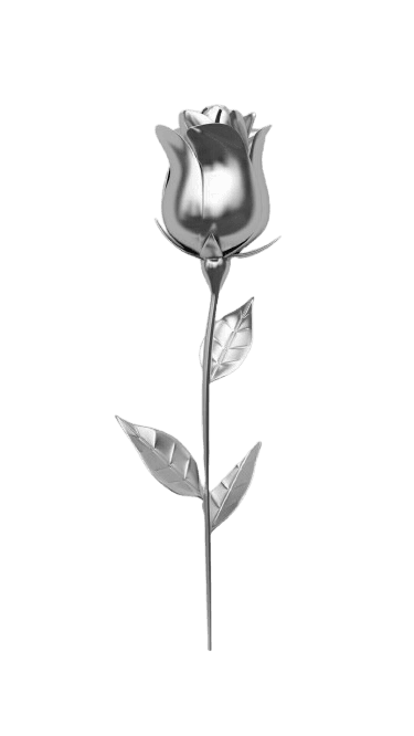 Premium Chrome Rose Stem